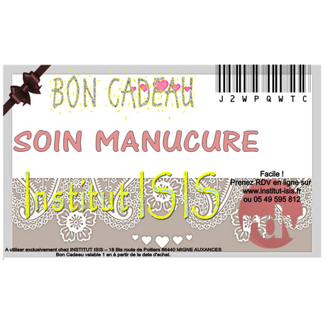 Bon cadeau Soin Manucure