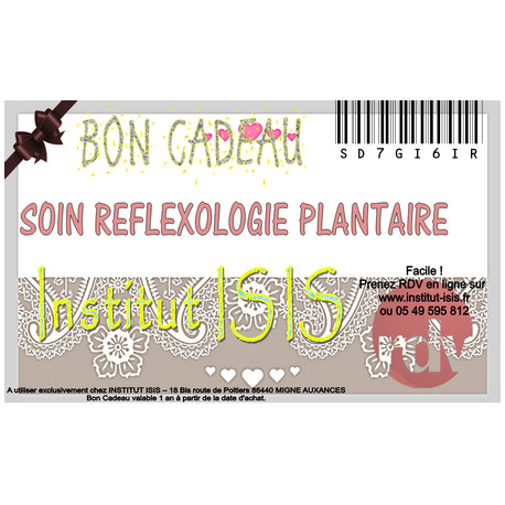 Bon Cadeau Soin Reflexologie Plantaire