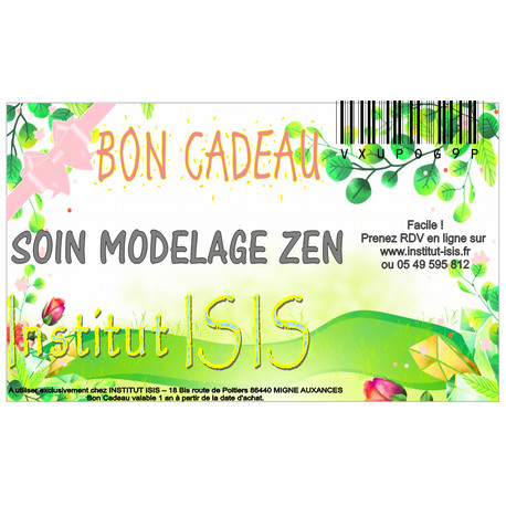 Bon Cadeau Soin Zen Modelage