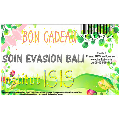 Bon Cadeau Evasion Bali